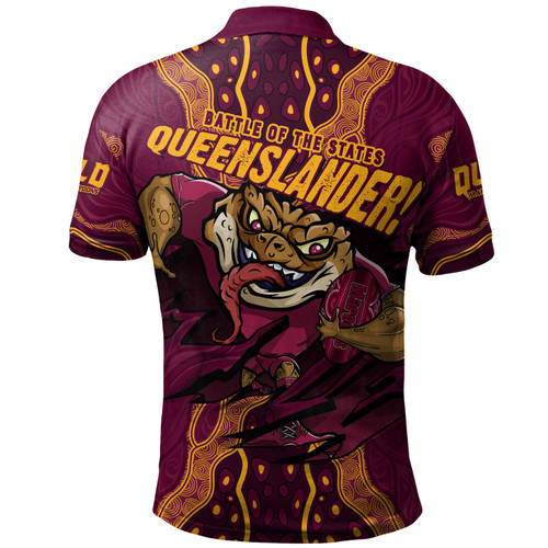 Queensland Maroons Polo Shirt Maroon Venom QLD Strikeforce